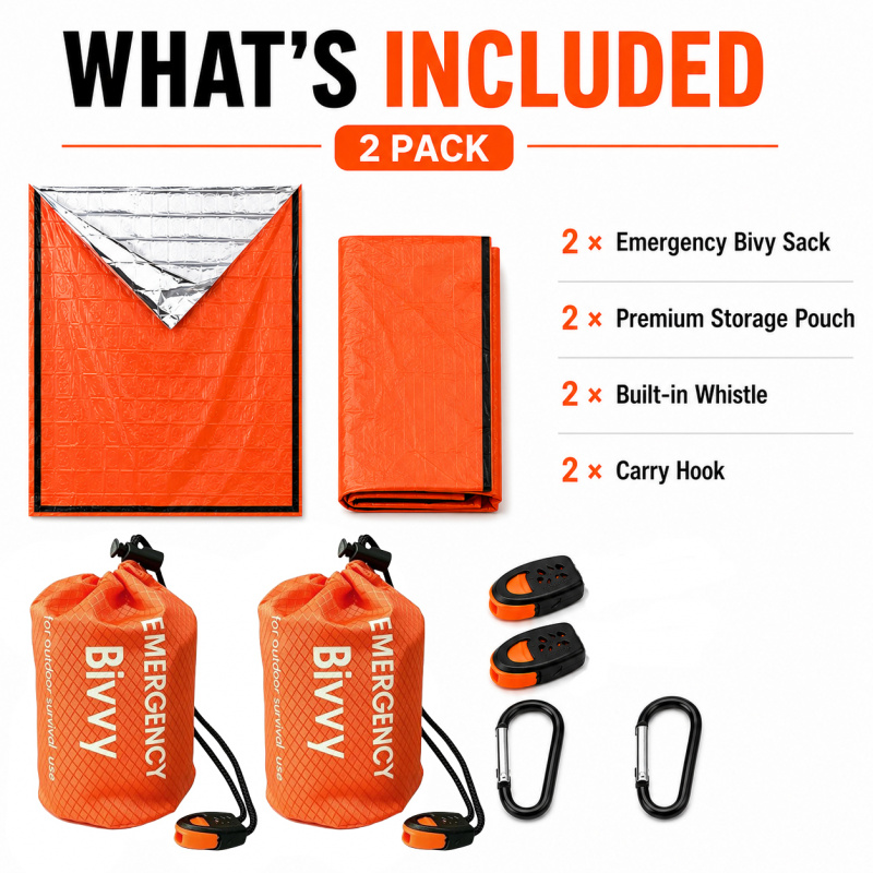 2 Pack Emergency Sleeping Bag, - Bivy Bag Emergency review and price