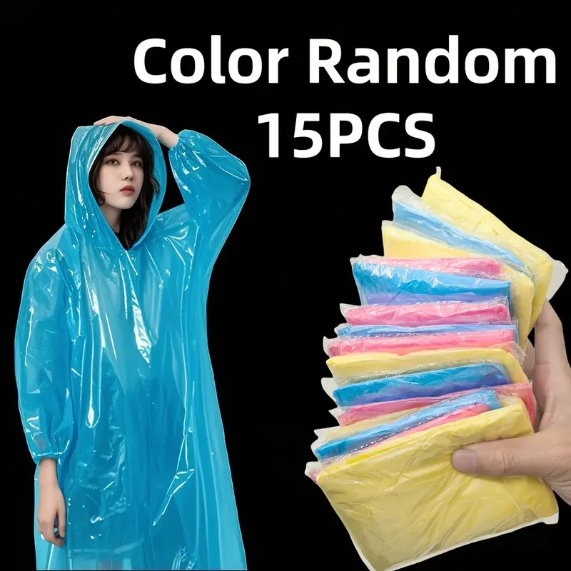 15/30Pcs Random Color Disposab - Emergency Poncho Rain review and price