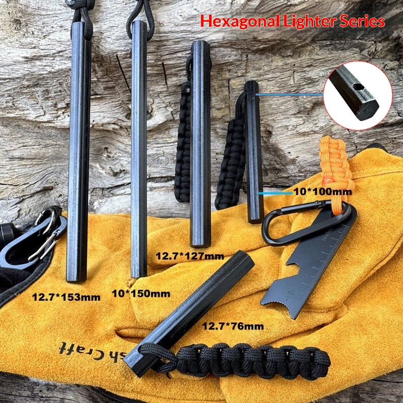 Hand Woven Rope Hexagonal Flin - Fire Starting Kit review and price